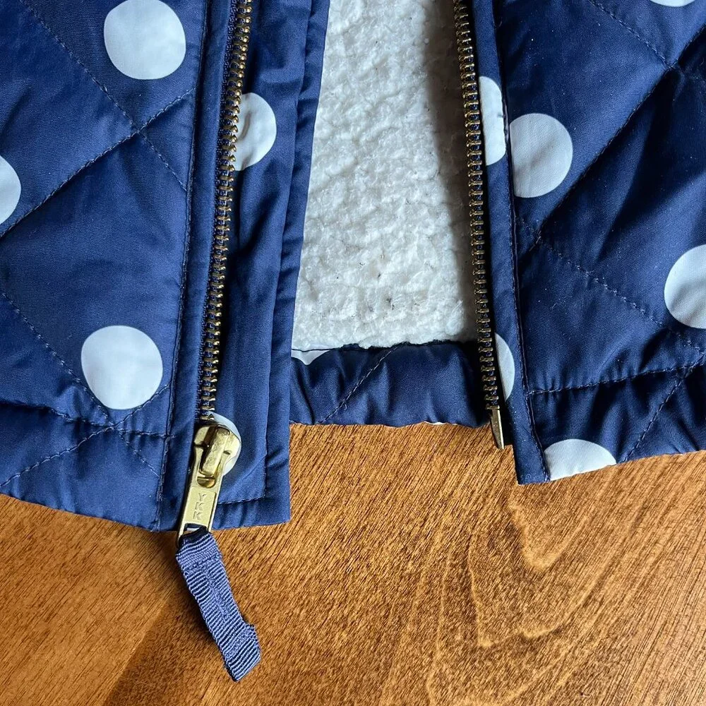 Gap sherpa-lined polka dot vest S 6-7